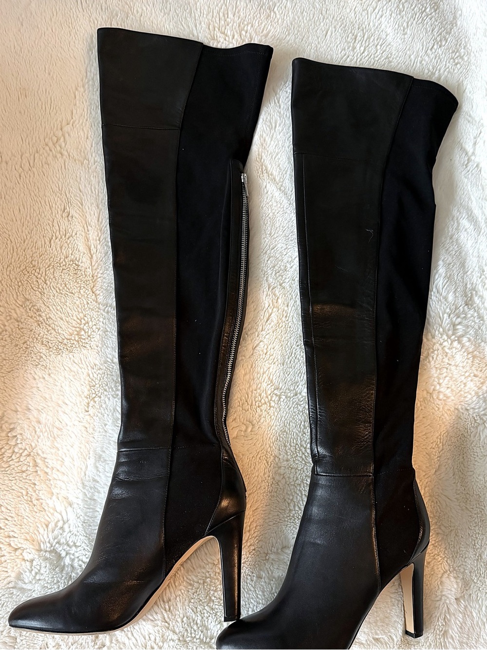 Nine West Black Over-the-Knee High Heel Boots